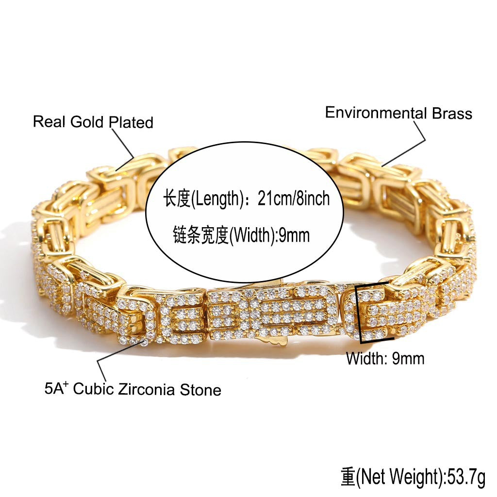 Fashion Cubic Zirconia Bracelet for Men