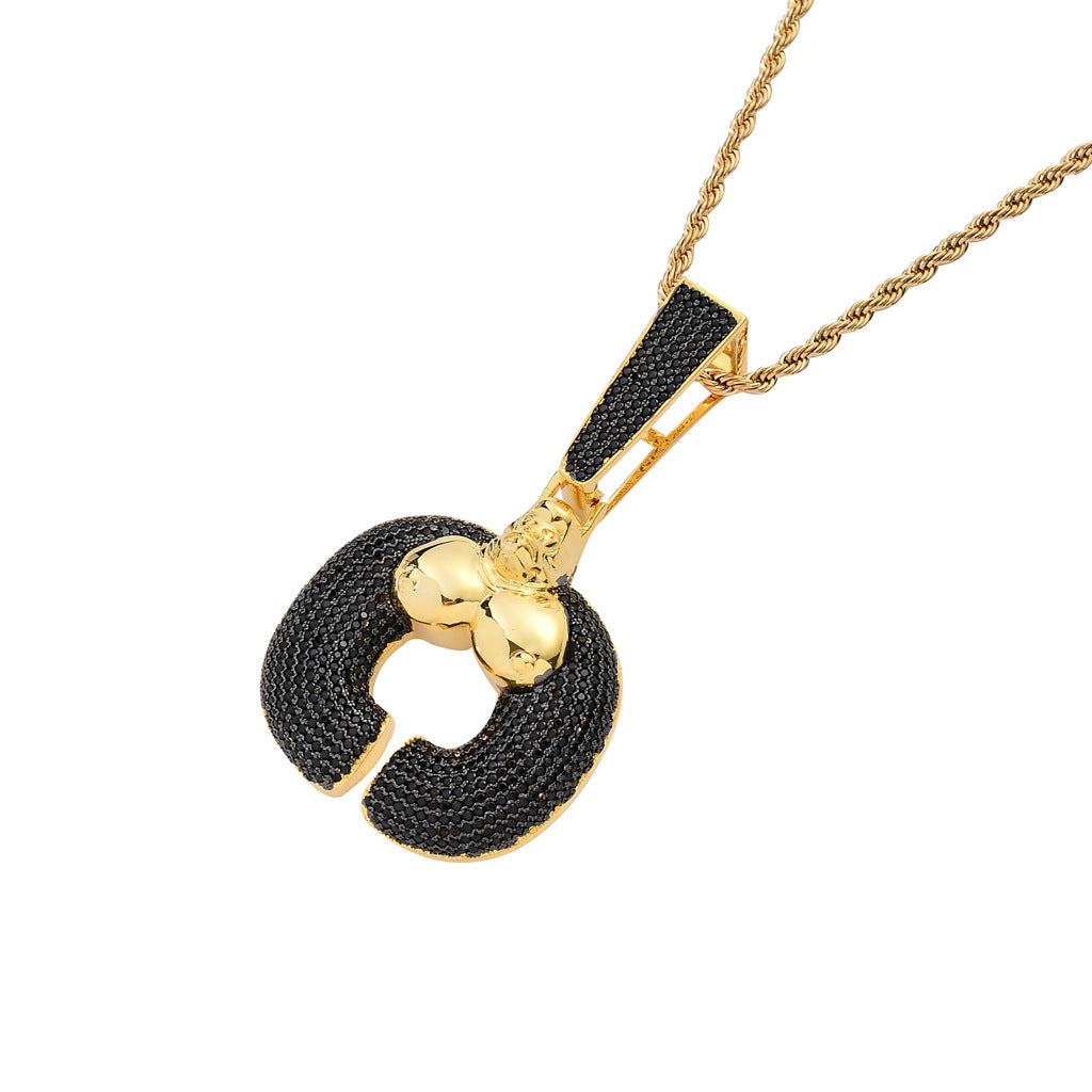 Hip Hop Fashion Cubic Zirconia Pendant Necklace for Men and Women