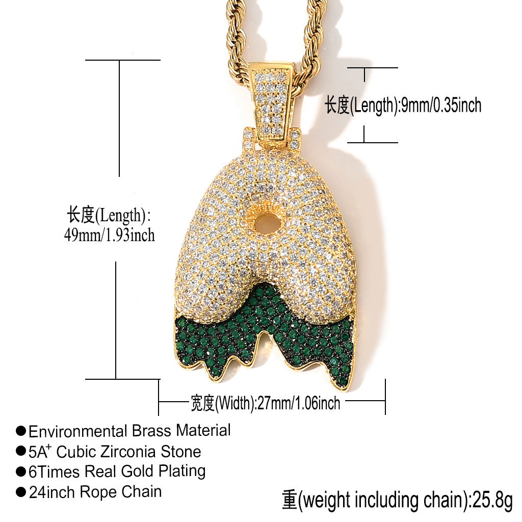 Hip Hop Fashion Cubic Zirconia Necklace for Men and Women