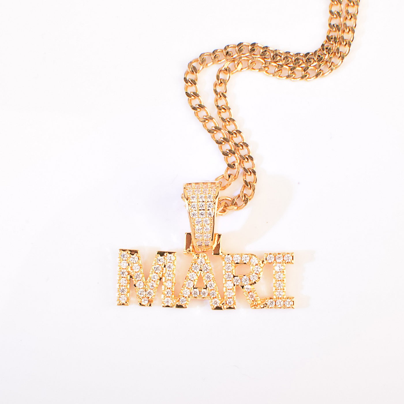 Unisex Iced Out Letter Name Necklace product image