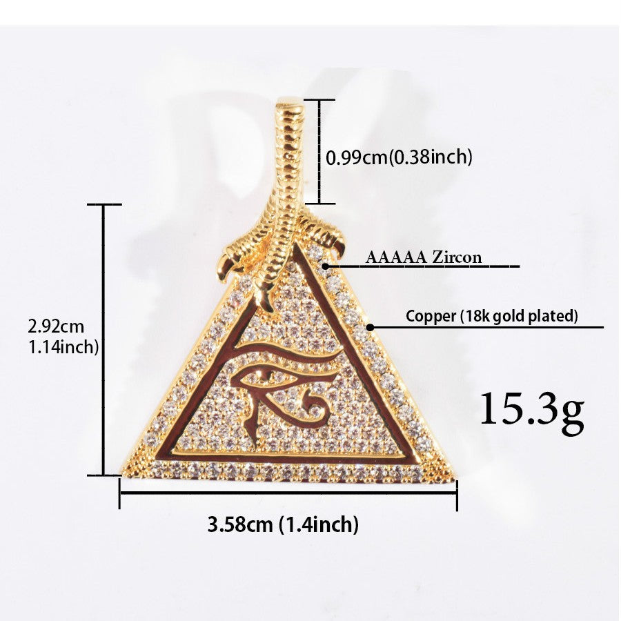 Iced Triangle Pendant Necklace