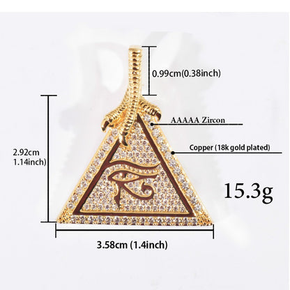 Iced Triangle Pendant Necklace