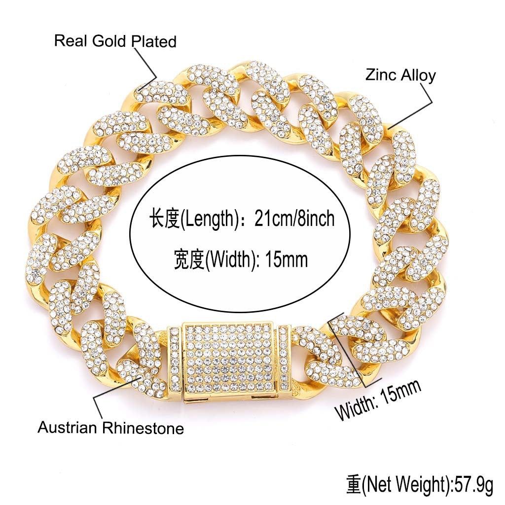 Hip Hop Cuban Link Alloy Necklace for Men