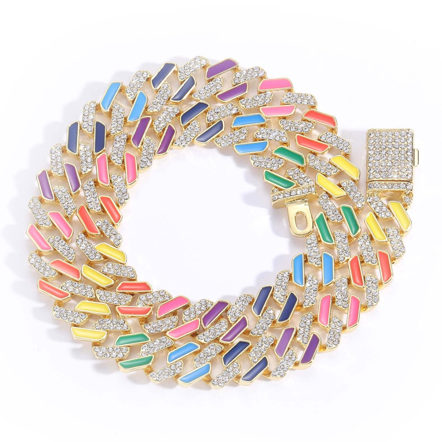 Hip Hop Punk Cuban Link Alloy Necklace for Men and Women