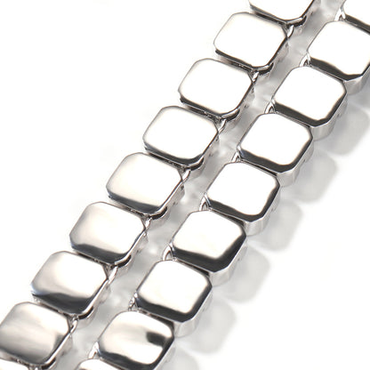 Unisex Iced Out Cubic Zirconia Link Bracelet – Hip Hop Copper Cuban Style Chain in Gold and Silver