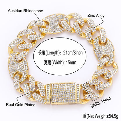 Hip Hop Cuban Link Alloy Necklace for Men