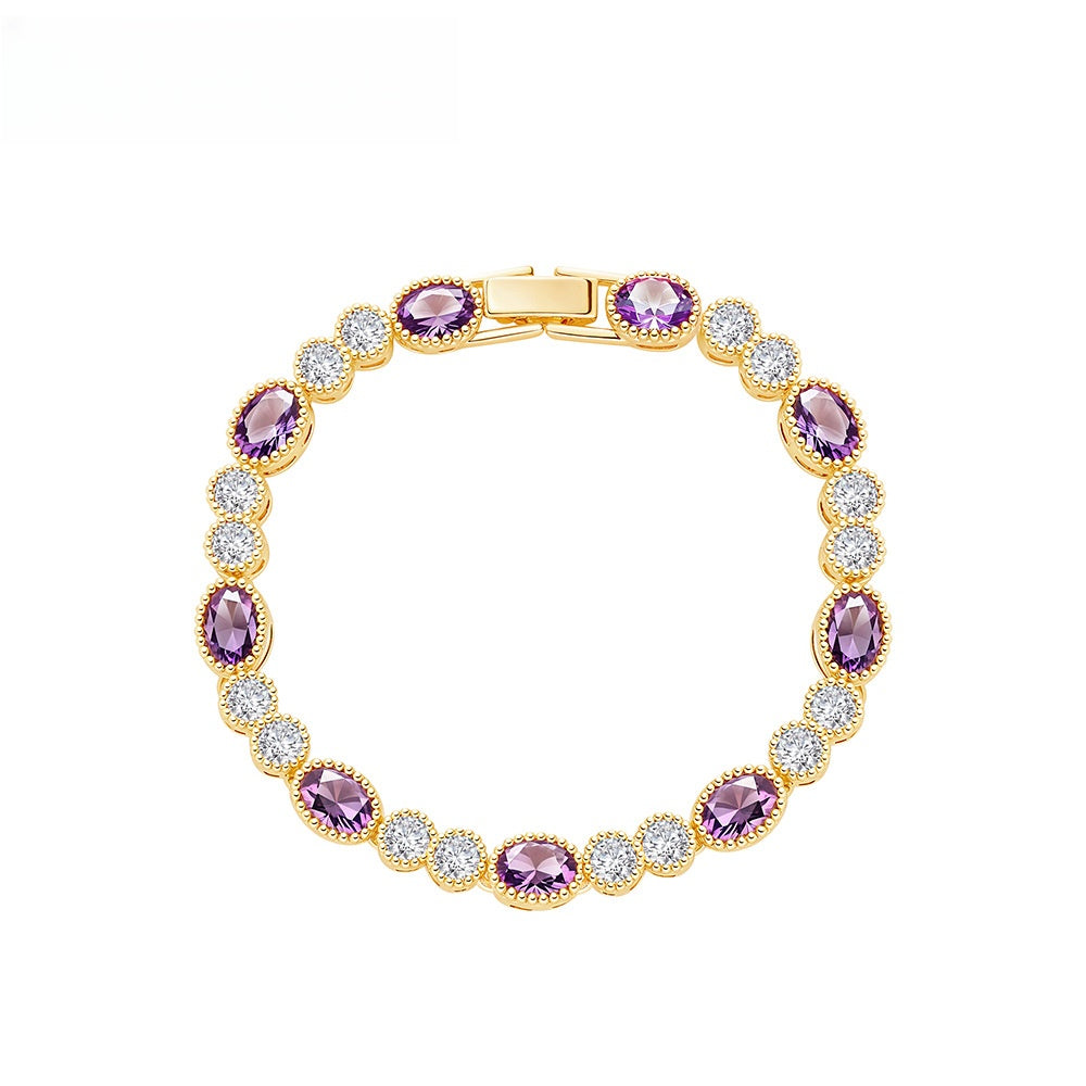 Oval Crystal Tennis Bracelet for Women Elegant Statement Everyday Jewelry
