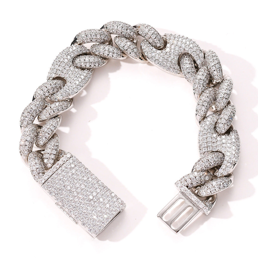 Hip Hop Cuban Link Copper Bracelet for Men