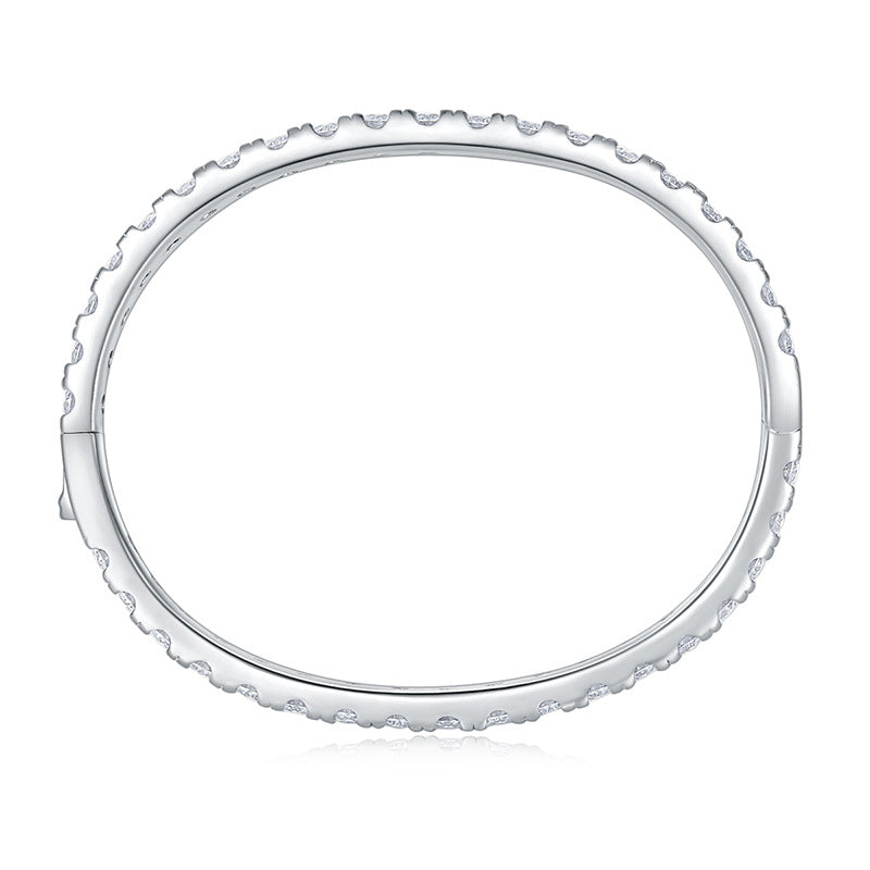 Moissanite Tennis Bracelet Bangle, Full Circle Round Stone Unisex product image