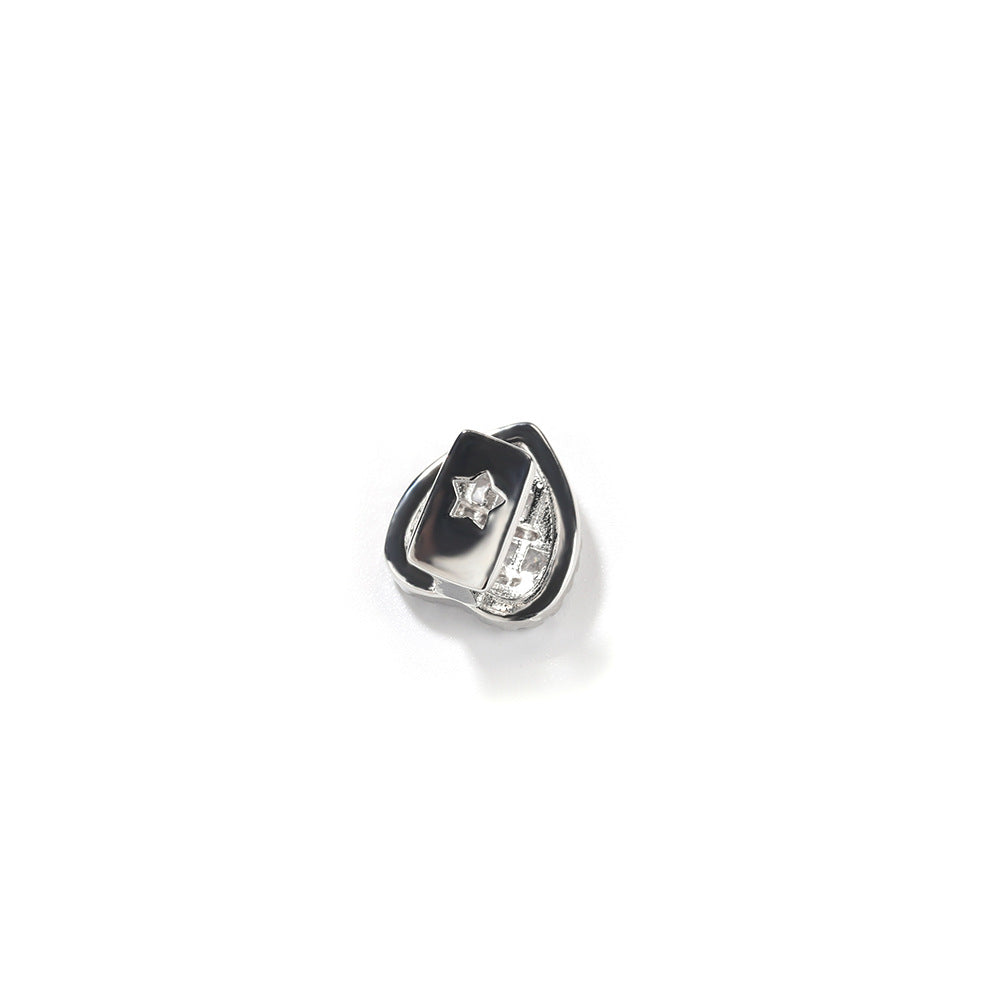 Hip Hop Heart Tooth Cap Charm for Women and Men - Gold or Silver Plated Copper Grill Accessory