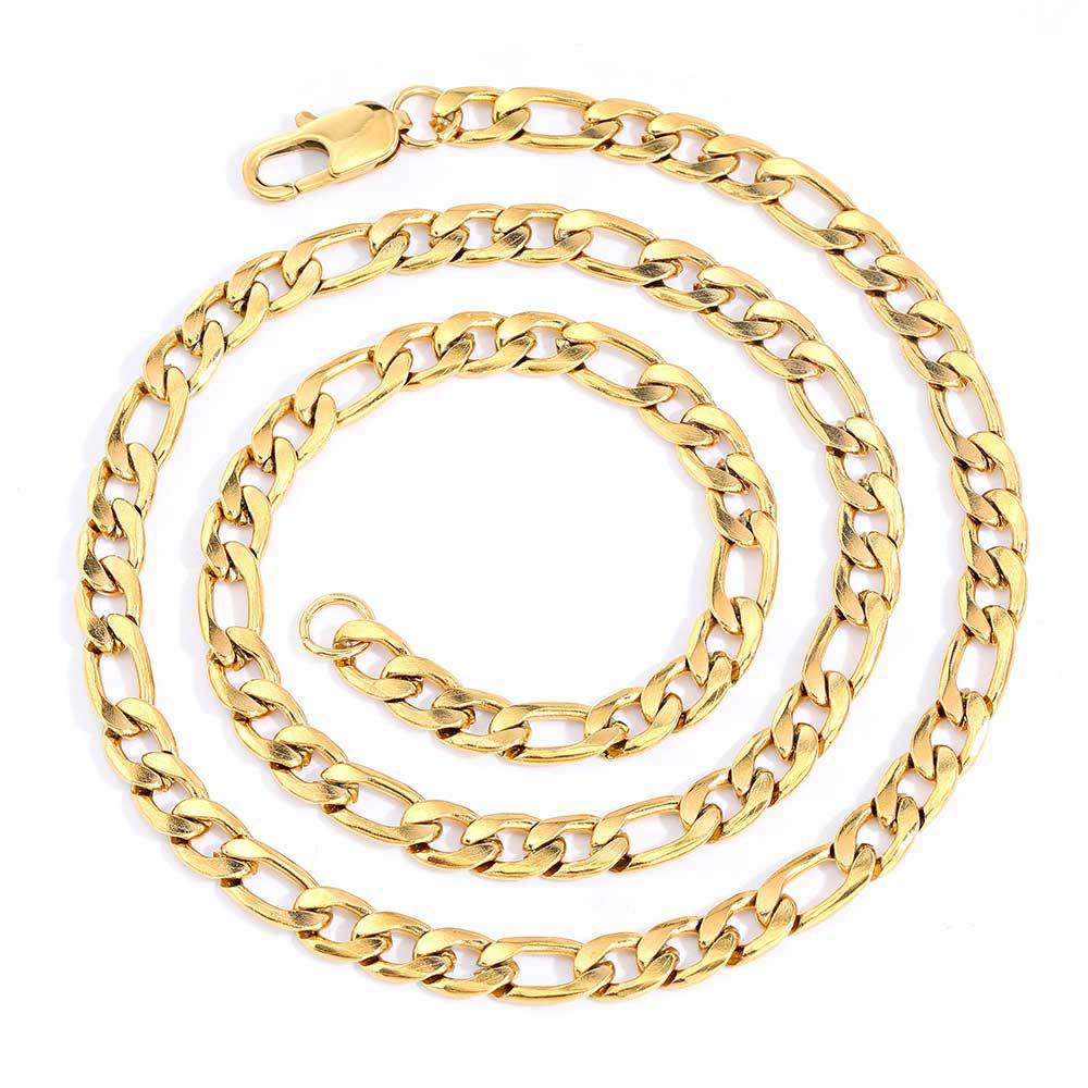 3-6 mm Polished Figaro Link Stainless steel Necklace - CHA145 product image