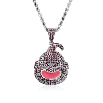 Hip Hop Dragon Cubic Zirconia Pendant Necklace for Men and Women