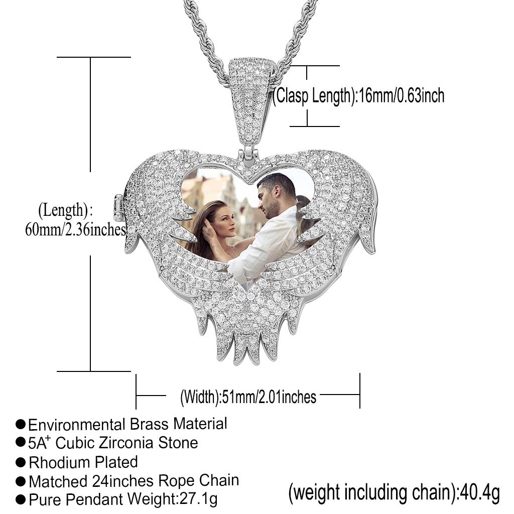 Hip Hop Diamond Shape Cuban Link Cubic Zirconia Necklace for Men and Women