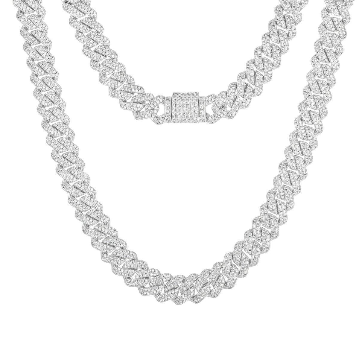 Iced Out 5A CZ Cuban Link Chain Necklace & Bracelet product image