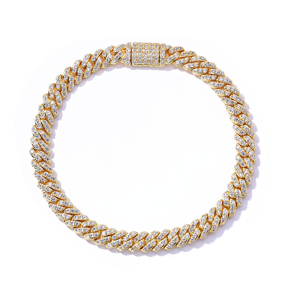 6 mm Single-Row Iced Cuban Copper Bracelet with Cubic Zirconia - CHA286 product image