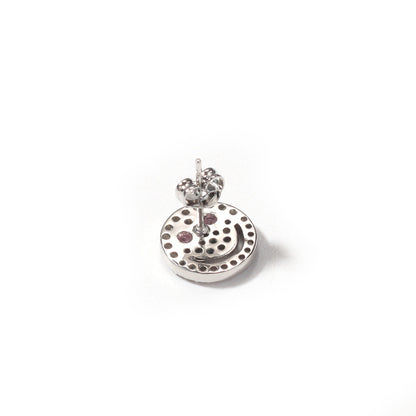 Sparkly Smiley Face Stud Earrings for Women - Crystal Copper Earrings in Silver or Gold Finish
