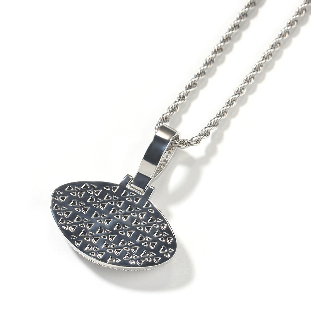 Iced Evil Eye Pendant Necklace for Women with Cubic Zirconia, Gold Plated or Silver Plated Statement Chain Necklace