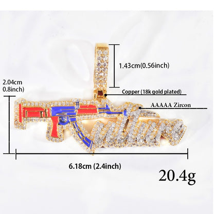 Iced Out Hip Hop Pendant Necklace