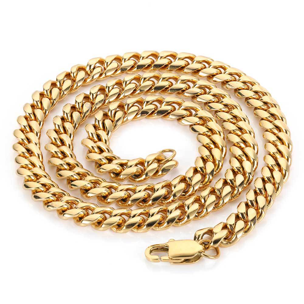 4-9 mm Polished Cuban Stainless steel Necklace - CHA026 product image