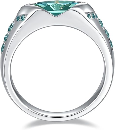 1 Carat Blue-Green Moissanite Rings,Lake Horus Water Marquise Moissanite product image