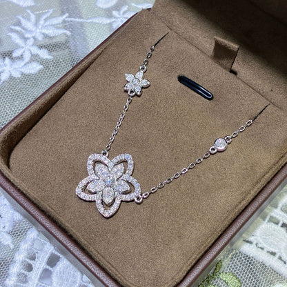 Flower Bracelet for Women, Floral Openwork Link Bracelet, Sparkling Everyday Gift Jewelry
