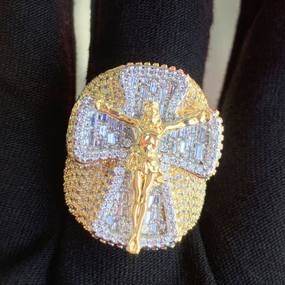 Iced Out Angel Statement Ring