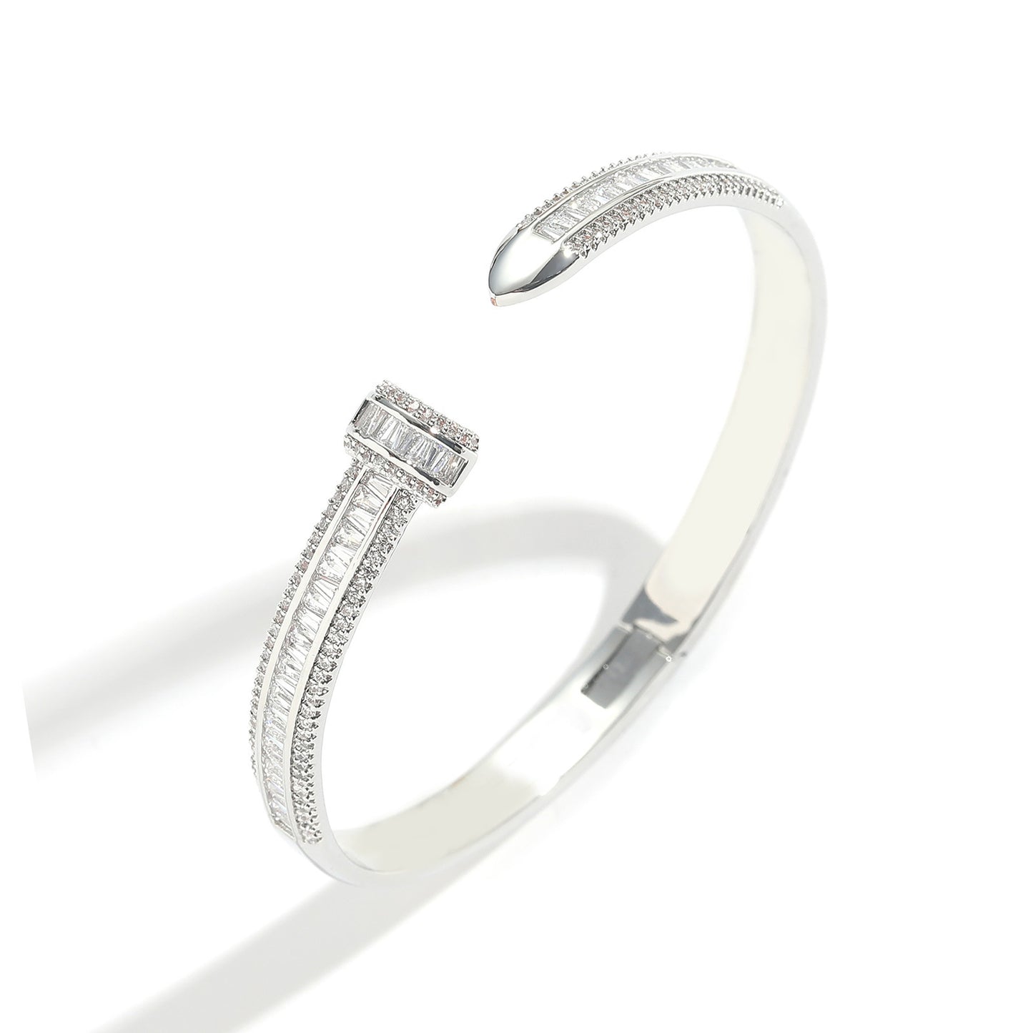 Hip Hop Diamond Shape Cubic Zirconia Ring for Men