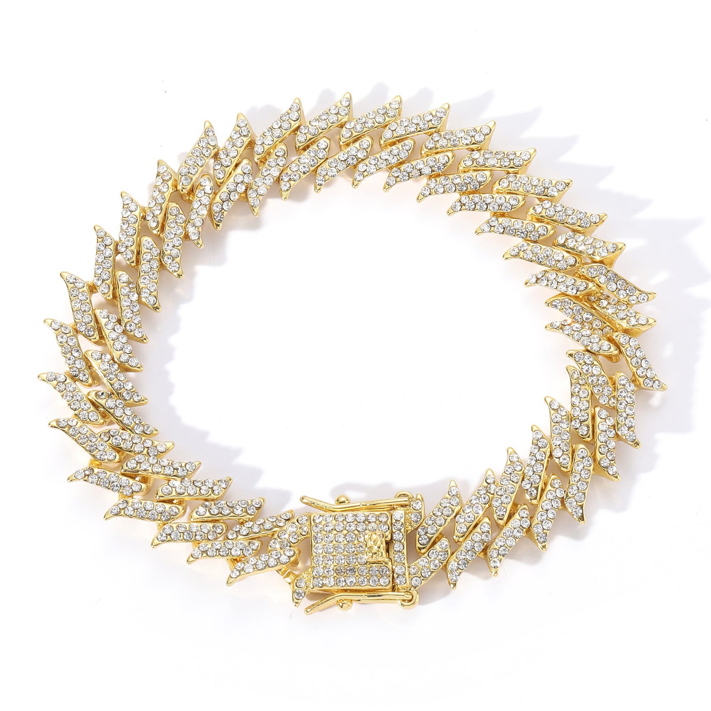 Hip Hop Punk Cuban Link Alloy Bracelet for Men