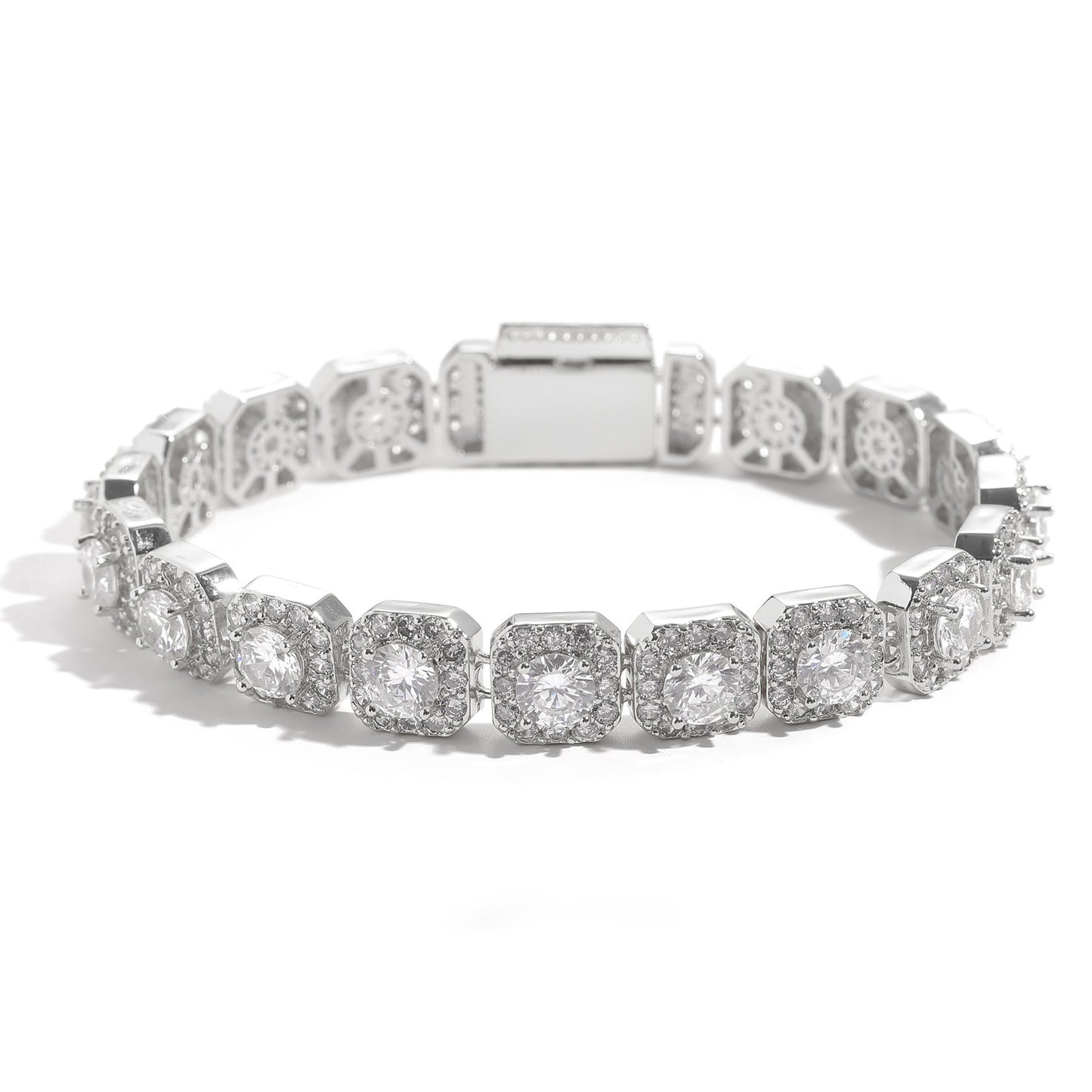 Hip Hop Iced Link Cubic Zirconia Bracelet for Men