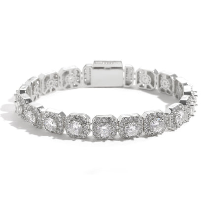 Hip Hop Iced Link Cubic Zirconia Bracelet for Men