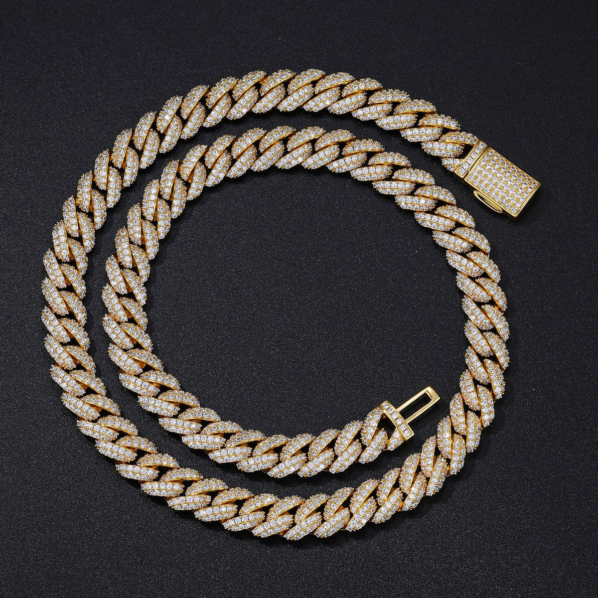 Iced Out Cuban Link Chain and Bracelet Set with Cubic Zirconia for Men and Women product image