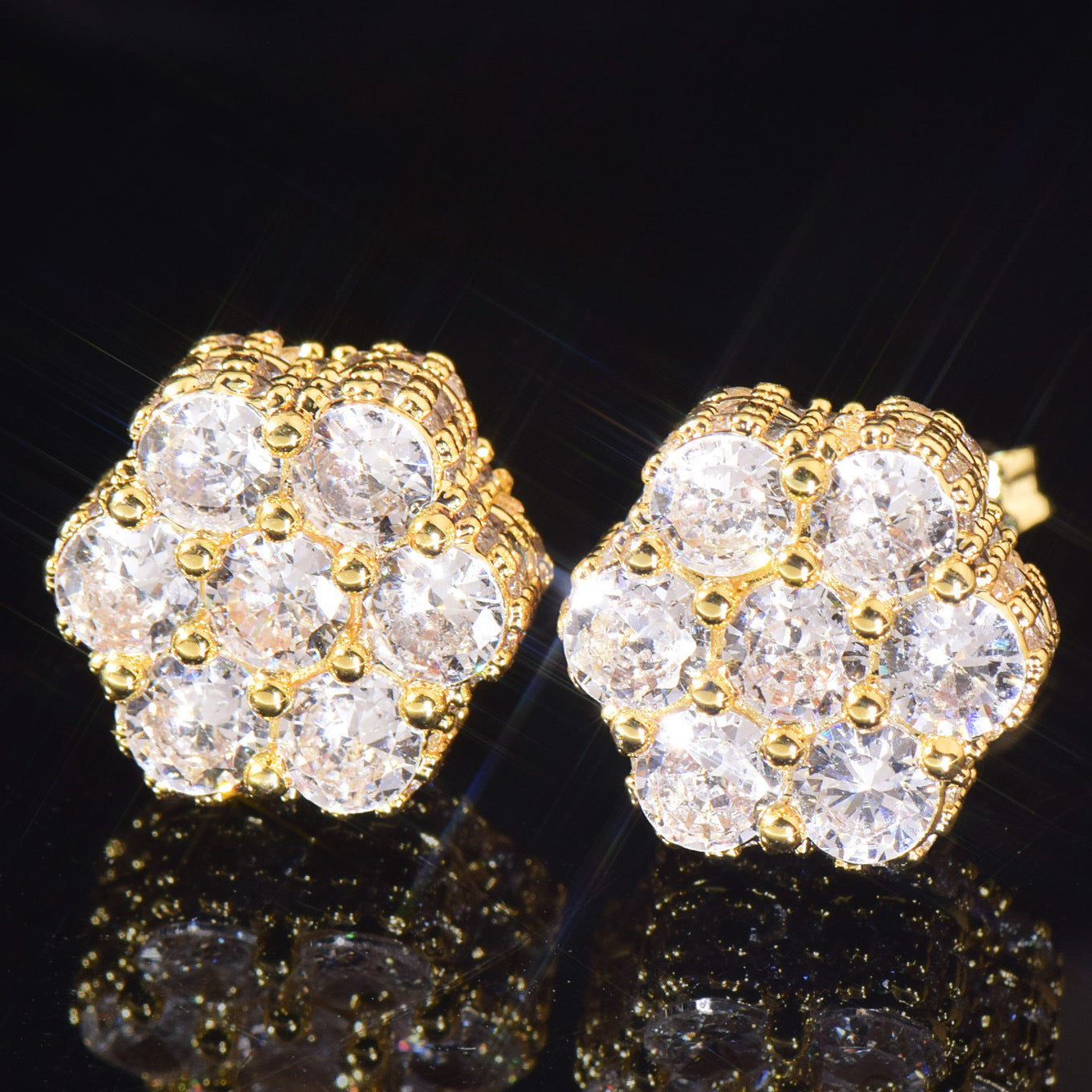 Floral Cluster Stud Earrings for Women