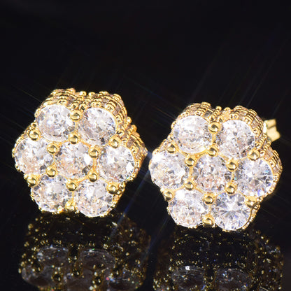 Floral Cluster Stud Earrings for Women