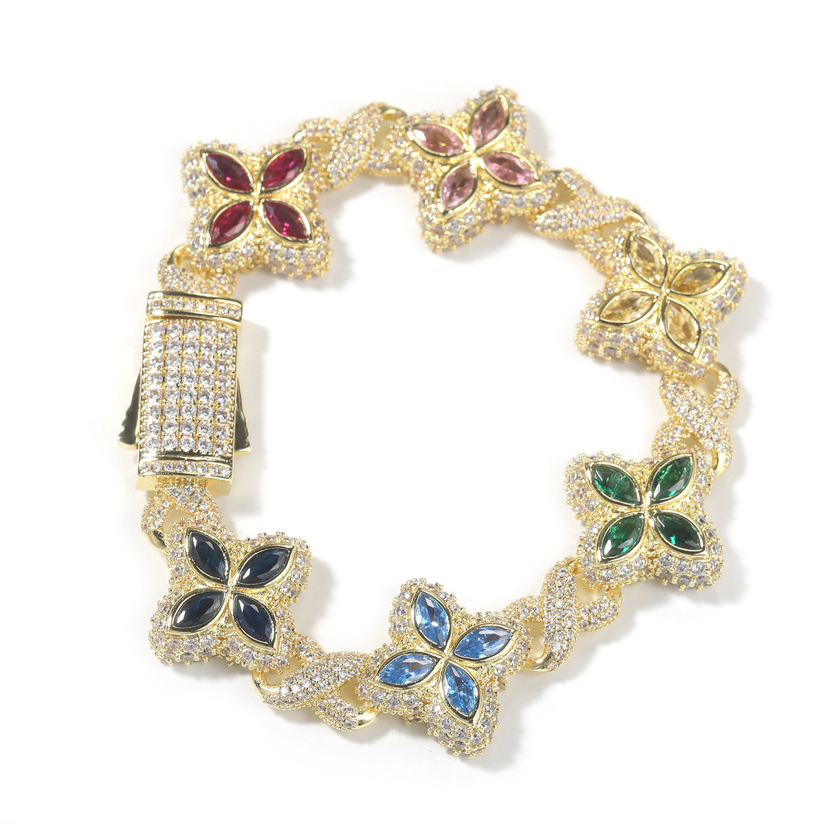 Unisex Four Leaf Clover Cubic Zirconia Bracelet /Necklace product image