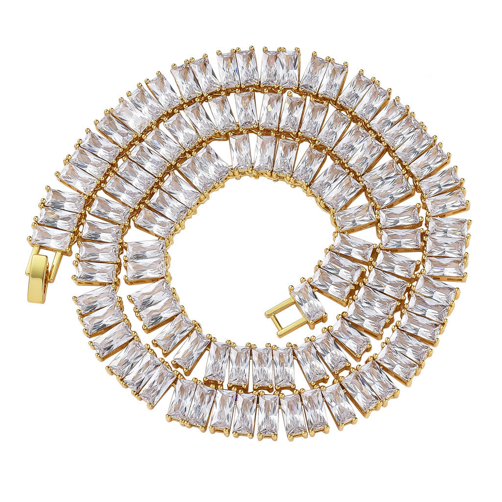 Hip Hop Square Cubic Zirconia Bracelet for Men and Women