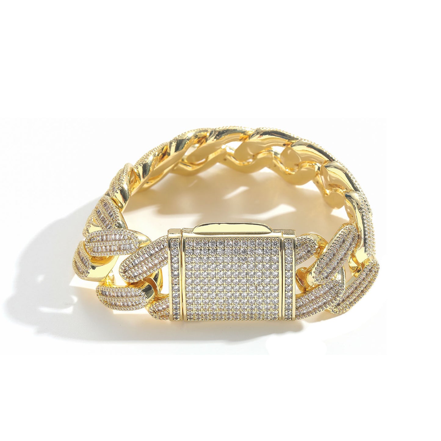 Hip Hop Cuban Link Copper Bracelet for Men