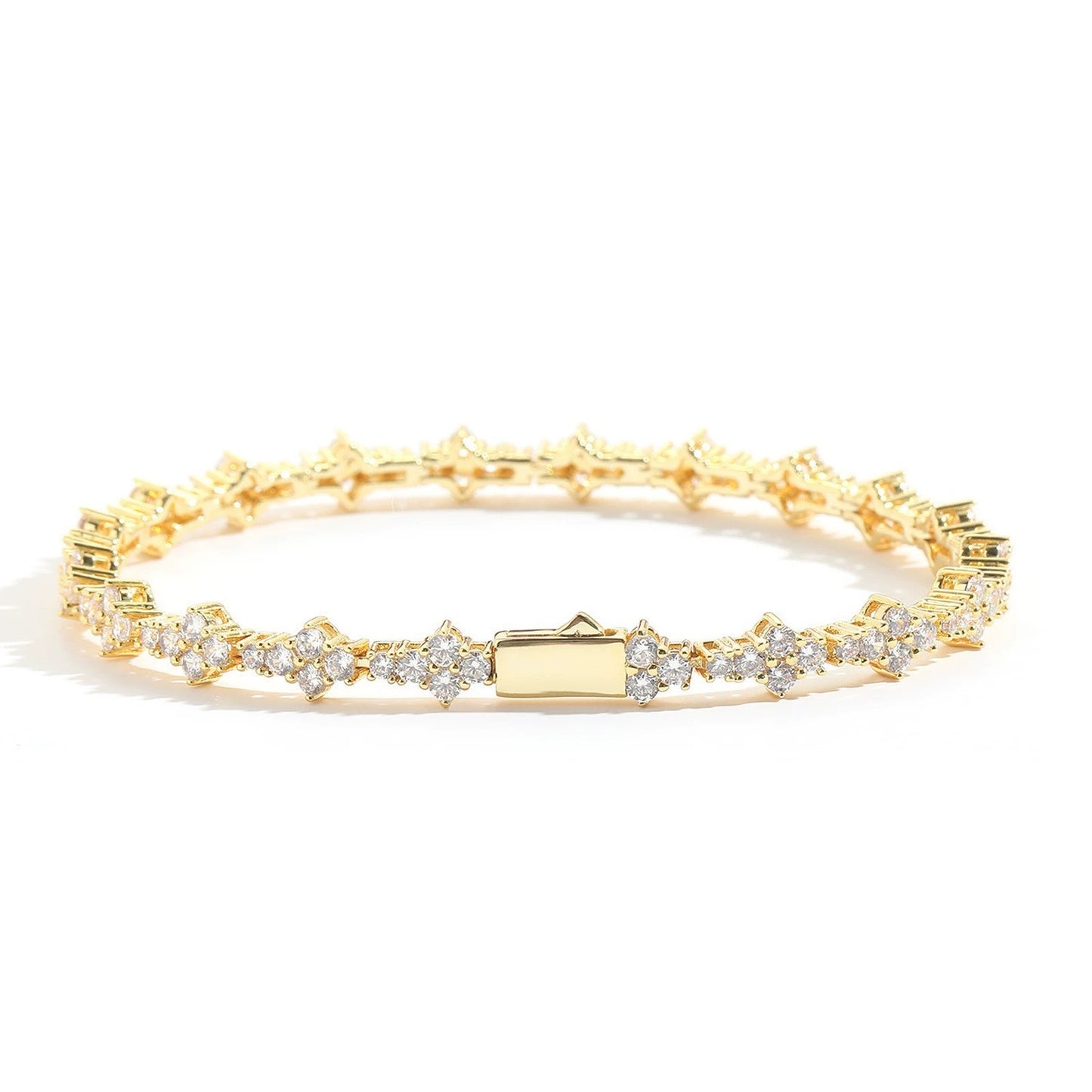 Hip Hop Light Luxury Fashion Cubic Zirconia Bracelet for Men and Women
