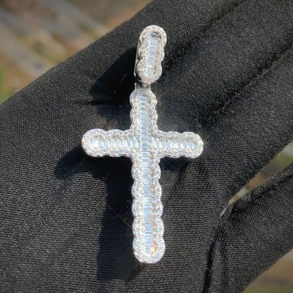Iced Out Cross Pendant Necklace for Men Unisex Hip Hop Statement