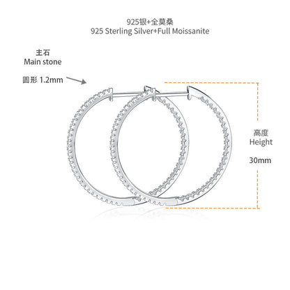 Sparkling Pave Hoop Earrings for Women, Huggie-Style Round Earrings, Everyday Shine