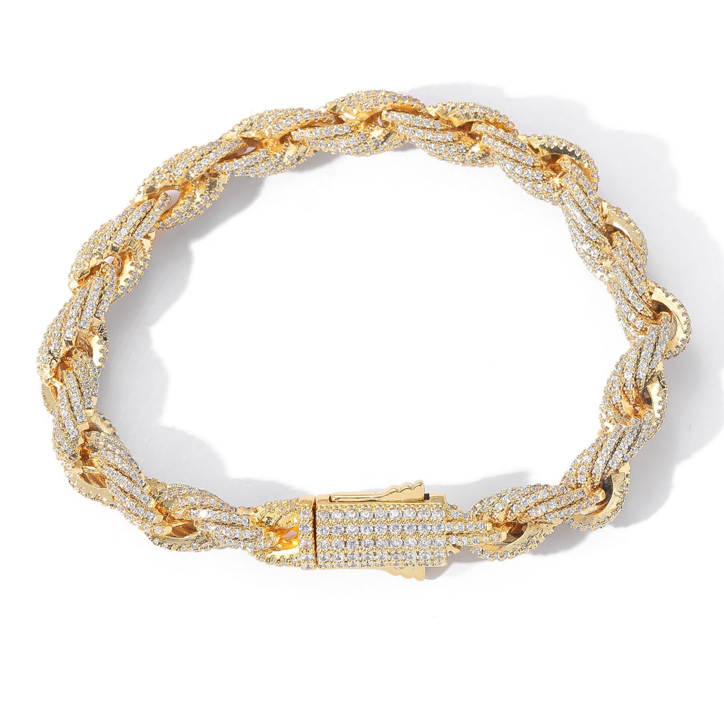 Hip Hop Minimalist Fashion Cubic Zirconia Bracelet for Men