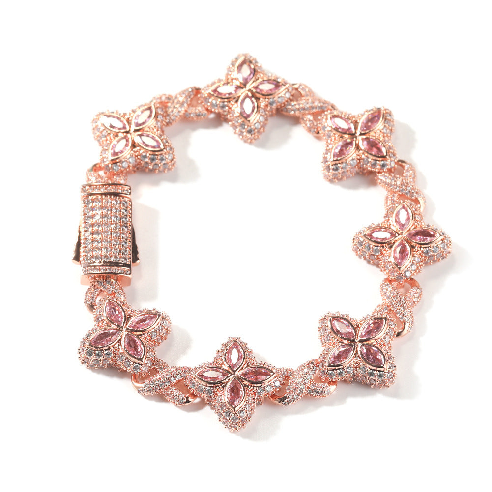 Unisex Four Leaf Clover Cubic Zirconia Bracelet /Necklace product image