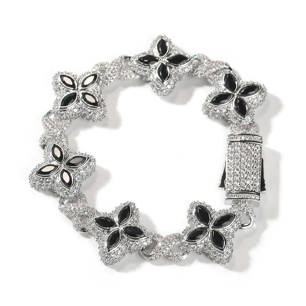 Unisex Four Leaf Clover Cubic Zirconia Bracelet /Necklace product image