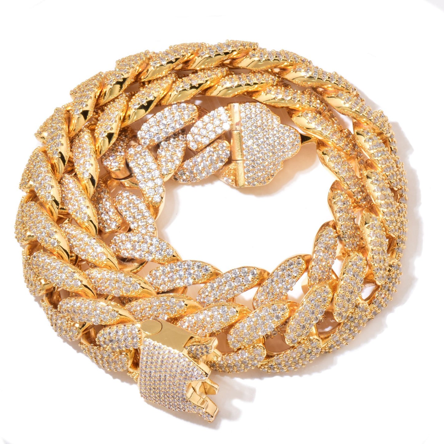 Unisex Iced Cuban Chain Statement Necklace