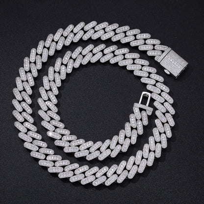 Iced Out Cuban Link Chain Bracelet/Necklace, Chunky Hip Hop Link Jewelry