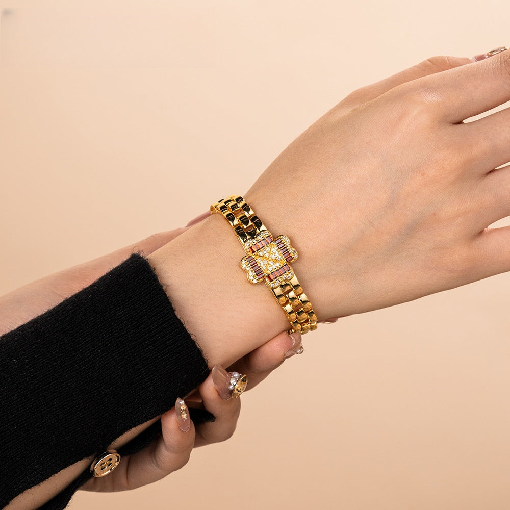 Petal Clover Statement Watch Bracelet for Women
