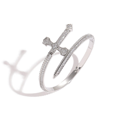 Hip Hop Light Luxury Snake Cubic Zirconia Bracelet for Men and Women