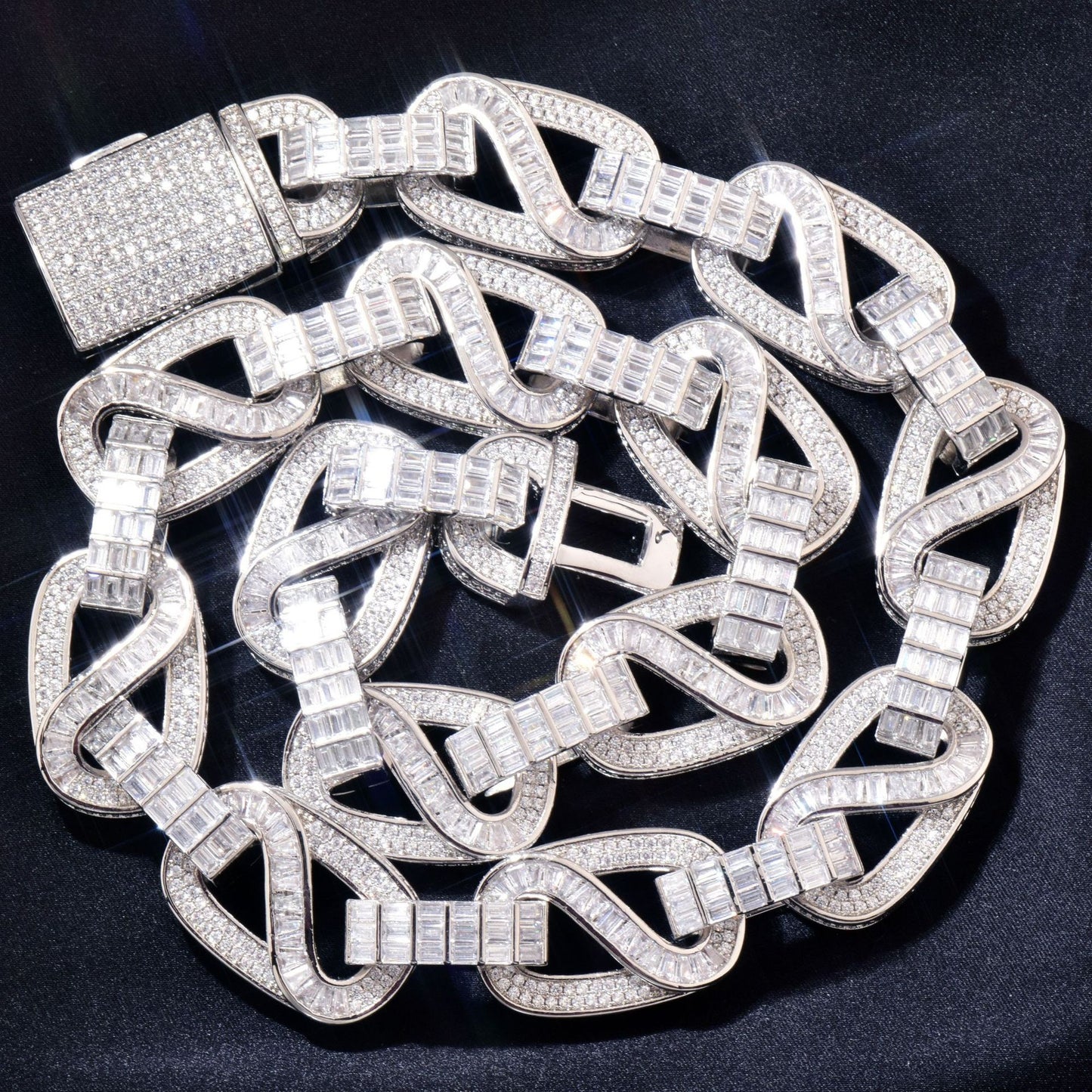 Iced Out Chain Necklace Bracelet Set