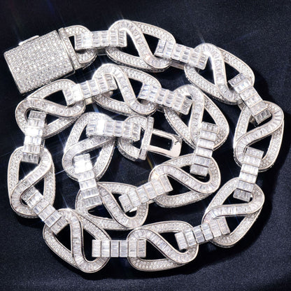 Iced Out Chain Necklace Bracelet Set