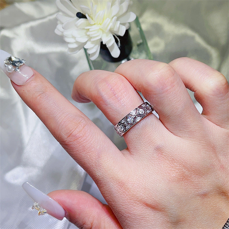Moissanite Ring for Women, White-Tone U Shape Band Ring, Stackable Promise Ring in 2 Styles product image