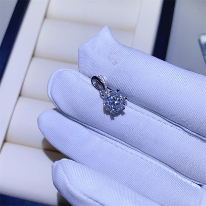 Moissanite Ring & Pendant Collection – U Shape Halo Ring, Swan, Clover and Solitaire Pendant Styles
